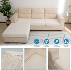 Water Repellent L Shaped Couch Covers 4 Pieces Sofa Seat Cushion Slipcovers - Image 5