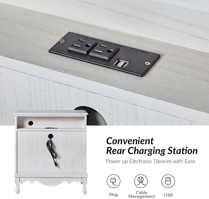 HULALA HOME 3-Drawer Nightstand - Image 3