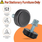 1/4-20 Adjustable Furniture Leveler, 16 Pack Rubber Leveling Feet Screws in - Image 3