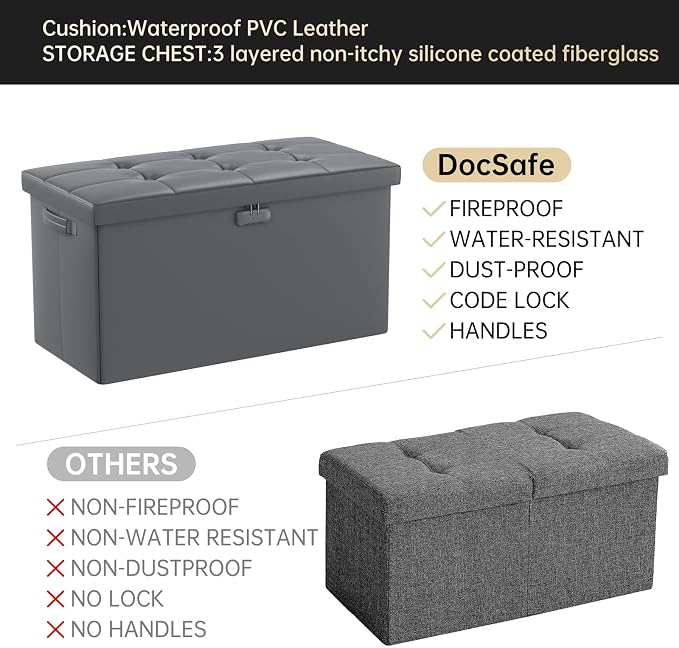 DocSafe Storage Ottoman Bench - Image 5