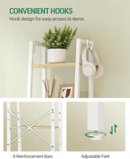 Hzuaneri Ladder Shelf, Bookshelf Bookcase, Freestanding Corner Storage Shelve - Image 3