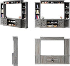 AMERLIFE 98" Farmhouse Entertainment Center Fits 75" TVs, Wall Unit - Image 7