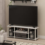 Furinno Turn-N-Tube TV Stand, 3-Tier Open Frame Rectangular Entertainment Center - Image 2