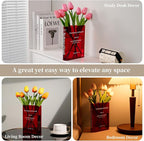 Puransen Red Book-Shaped Vase for Flowers - Image 6