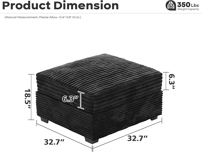 ovios 32.7 inches Ottoman Seat Module - Image 2