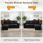 KCGKCG 82" L Shaped Sleeper Sofa Bed, Pull Out Sectional Couch - Image 7
