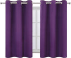 Purple Blackout Curtains 34 x 54 Inch Length/Set of 2 Curtain Panels/Thermal - Image 2