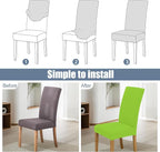BIETYONE Stretch Dining Chair Covers Set of 2, Soft Removable Washable Kitchen - Image 4