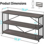 LVB Industrial Console Table, Metal and Wood Sofa Table, Rustic Entryway Table - Image 2