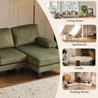 Karl home U-Shape Sectional Sofa Couch 111" Modern 4-Seat Sofa - Image 6