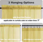 Chyhomenyc Mustard Yellow Sheer Valances - Image 5