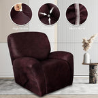 ANARACHON Leather Like Recliner Chair Covers Heavy Duty, 4 Pieces Recliner Cover - Image 5