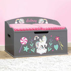 DIBSIES Personalized Creative Wonders Toy Box, Unicorns & Rainbows, 30 x 19.25 - Image 2