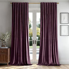 MIULEE Dark Purple Velvet Curtains 52x90 inches Luxury Blackout Curtains | by MIULEE