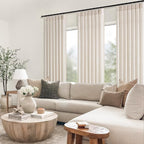 Topfinel 105 Inch Curtains 2 Panels Set, Two Packs Pinch Pleat Back Tab Linen - Image 8