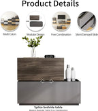 Modern Nightstand Stackable Storage Drawers, Modular Bedroom Furniture Set - Image 7