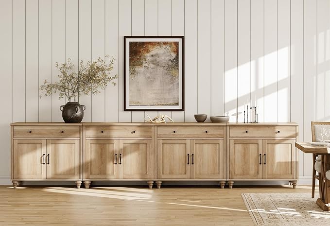 WAMPAT Farmhouse TV Stand for 85 inch TV - Image 2