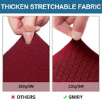 Smiry Waterproof Seat Covers for Dining Room Chairs Set of 2, Stretch Jacquard - Image 4