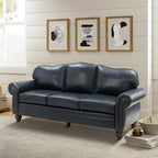 Classic 3-Seater Sofa with Premium Leather Upholstery, Stylish & Comfortable - Image 3