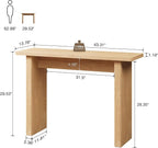 AVZEAR 43.3" Mid Century Narrow Entryway Console Table, Modern Fluted Wood - Image 2