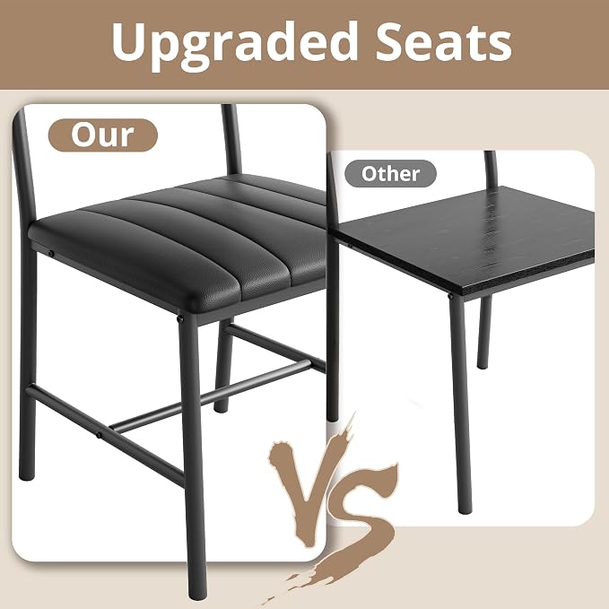 IRONCK Dining Table Set for 4, Kitchen Table - Image 5