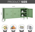MIOCASA Metal Storage Cabinet, 3 Door TV Stand, Metal TV Cabinet - Image 3