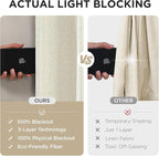 Joydeco Pinch Pleated Linen Curtains - Image 7