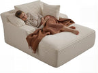 ivoros 50 Inch Chaise Lounge Chair Indoor, Oversized Corduroy Upholstered - Image 8