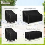 Patio Furniture Covers 4 Piece Set, 600D Heavy Duty Outdoor Furniture Covers - Image 4