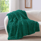 BEDELITE Ribbed Fleece Throw Blanket - Image 2