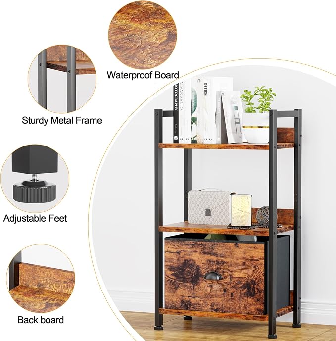 Furologee 3 Tier Bookshelf - Image 9