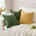 MIULEE Gold Chenille Couch Throw Pillow Covers, 18x18 | Set of 2, Soft - Image 5