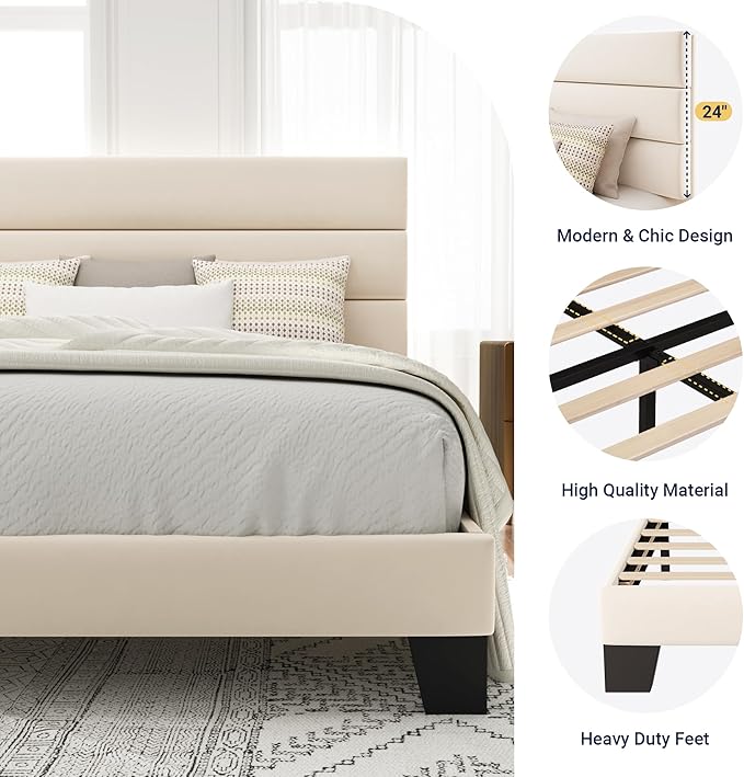 Allewie King Size Platform Bed Frame - Image 6
