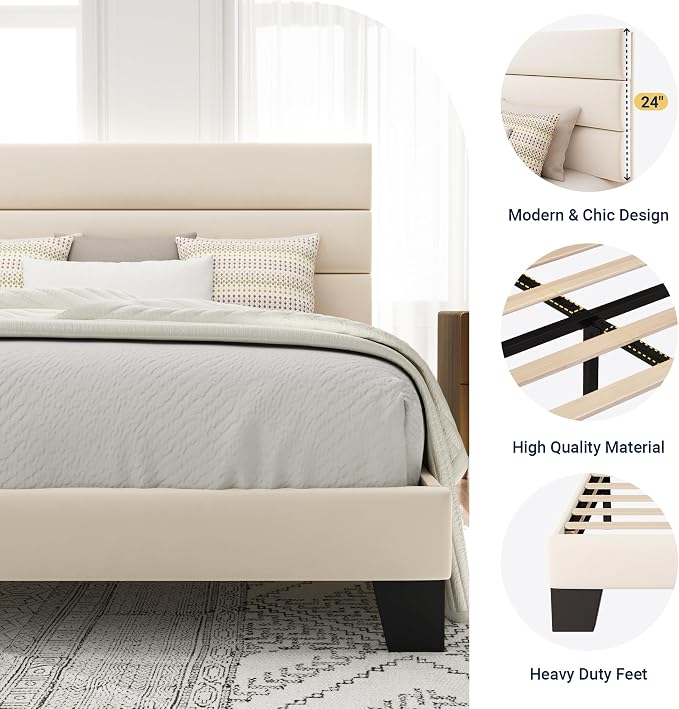Allewie Queen Size Platform Bed Frame - Image 6
