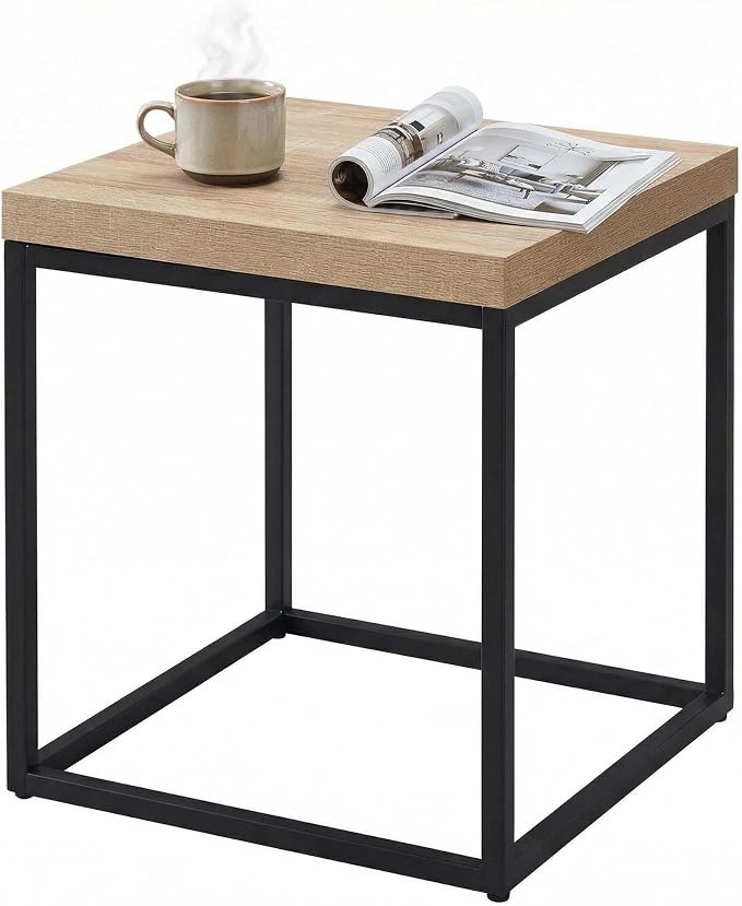 CENSI 18-Inch Natural Oak Accent End Table/Side Table by CENSIFURNITURE