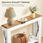 YATINEY Farmhouse Console Table, 39.4'' Small Narrow Entryway Table, Wood Couch - Image 6
