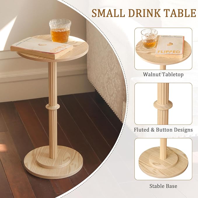 MaxSmeo Drink Table, Small Side Table - Image 4