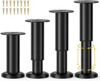 Wlrrcwdttc 4 Pcs Metal Adjustable Furniture Legs 4.72-7.87 inch, Adjustable by Wlrrcwdttc