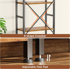 SUPERJARE Triple Bookshelf, Bookcase - Image 7