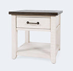Jofran Madison County Harris End Table, Vintage White - Image 12