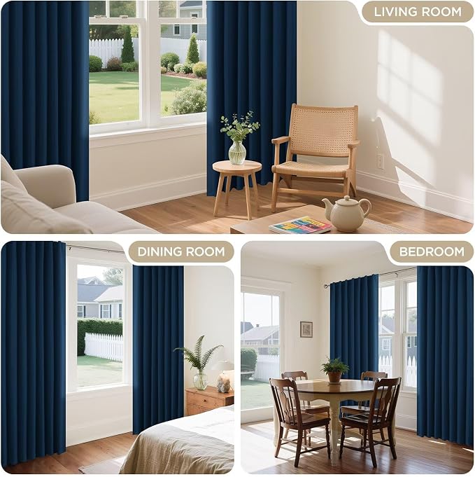 Joydeco Blackout Curtains 84 Inch Length 2 Panels Set, Room Darkening Drapes - Image 7