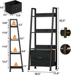 Furologee 4-Tier Ladder Shelf, Ladder Bookshelf - Image 3