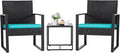 Flamaker Patio Set Outdoor Wicker Furniture, Modern Bistro Set by Flamaker
