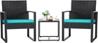 Flamaker Patio Set Outdoor Wicker Furniture, Modern Bistro Set by Flamaker