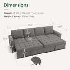 HONBAY Modular Sectional Sleeper Sofa - Image 2