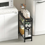 End Table Set of 2 for Small Space, 3-Tier Narrow Side Table - Image 8