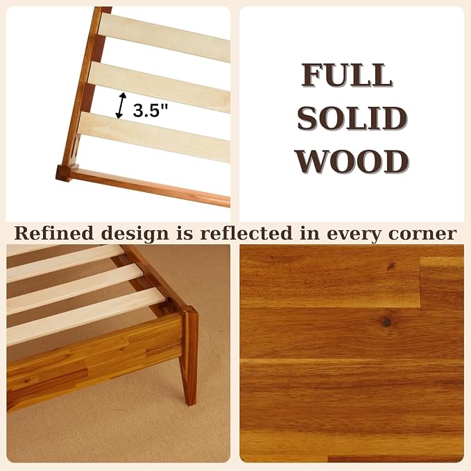 Bme Selina King Size Bed Frame, Handwoven Paper Cord Headboard, US Patent - Image 5