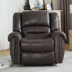 CANMOV Leather Recliner Chair Set of 2, Classic and Traditional Manual Recliner - Image 6
