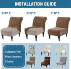 H.VERSAILTEX Armless Accent Chair Covers Thick Velvet Armless Chair Slipcovers - Image 7
