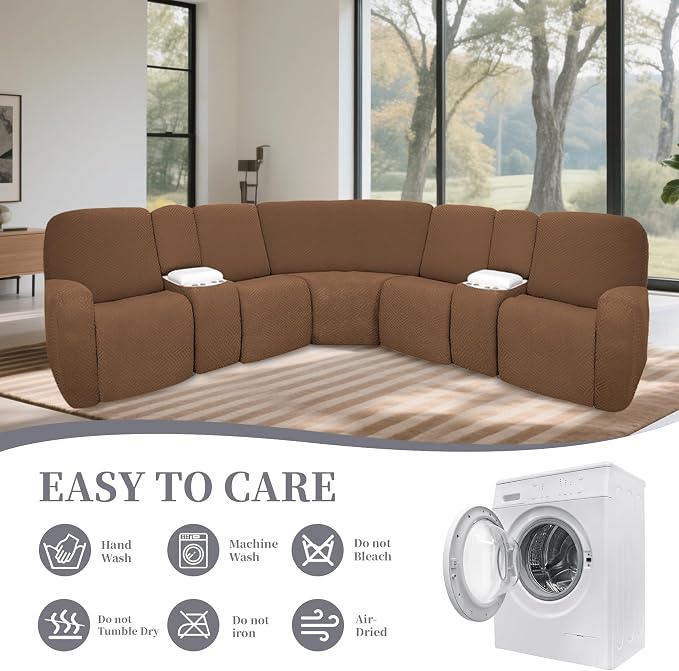100% Waterproof Sectional Recliner Couch Covers - Image 8